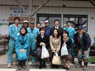4月7日　安部晋三婦人の昭恵さんと共に蔵王町訪問