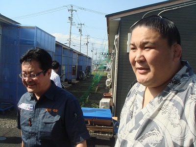 10月16日　亘理町仮設住宅「高砂部屋炊き出し」